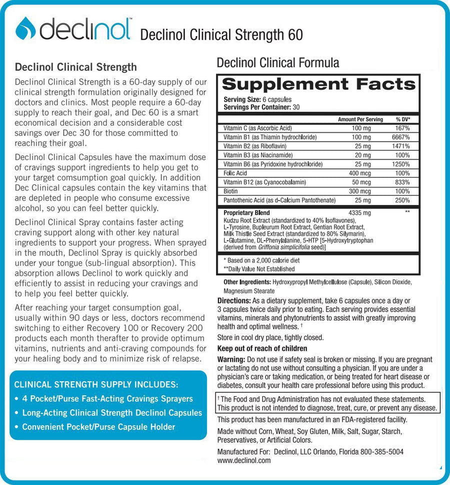 Declinol Maximum Clinical Strength 60 Day Supply