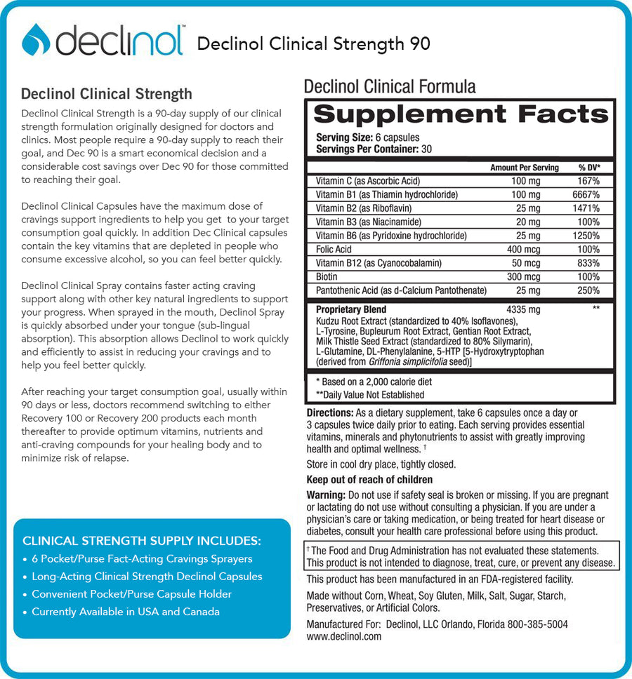 Declinol Maximum Clinical Strength 90 Day Supply